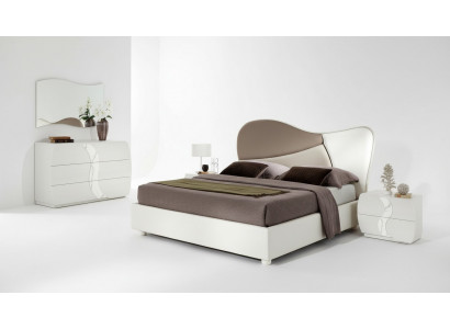 Schlafzimmer Bett Nachttisch Kommode Spiegel Luxus Garnitur Doppel Set 5tlg. Neu
