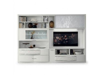 Wohnwand rtv Wand Schrank Sideboard Fernseh Kommode Holz Design Modern Möbel Neu