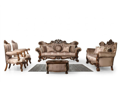 Sofagarnitur 3+3+1+1 Sitzer Couchtisch Garnitur Sessel Sofas Sitz Stoff Set 5tlg