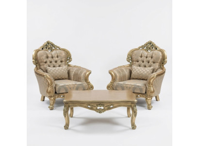 Sessel Ohrensessel Design Polster Sofa Barock Chesterfield Textil Wohnzimmer NeuWird