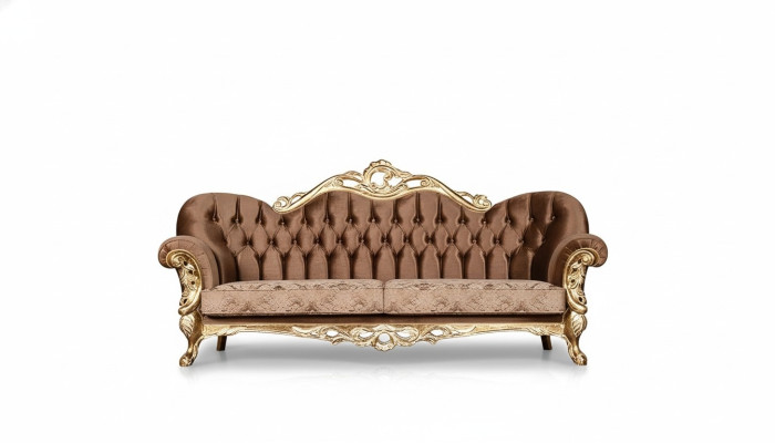 Luxus Dreisitzer Sofa 3 Sitzer Barock Rokoko Sofa Sofas Sessel Stoff Stil Möbel