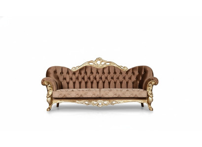 Luxus Dreisitzer Sofa 3 Sitzer Barock Rokoko Sofa Sofas Sessel Stoff Stil Möbel