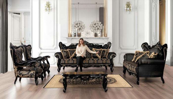 Luxus Garnitur Set 5tlg Sofagarnitur 3+3+1+1 Sitzer Couchtisch Sofa Sessel Sofas