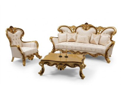 Garnitur Sofagarnitur 3+1 Sitzer Sofa Sessel Sofas Stoff Gruppe Wohnzimmer Neu