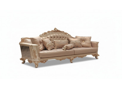 Sitz Dreisitzer Sofa 3 Sitzer Klassische Couch Sofas Stoff Stil Barock Samt Neu