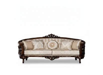 Dreisitzer Sofa 3 Sitz Klassische Möbel Sofas Stoff Stil Barock Rokoko Luxus Neu