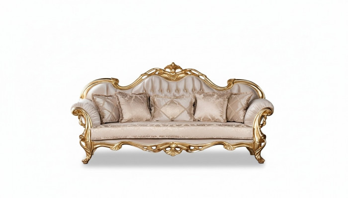Sitz Dreisitzer Sofa 3 Sitzer Sofa Sofas Couchen Stoff Stil Barock Rokoko Möbel