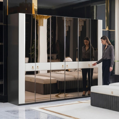 Schlafzimmer Schrank Holz Möbel Italienischer Stil Schränke Kleiderschrank Neu