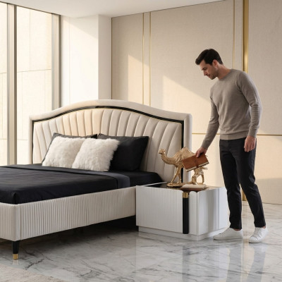 Schlafzimmer Tisch Nachttische Holz Nachttisch Nachtkonsole Design Beistelltisch