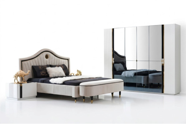 Schlafzimmer Design Bett Luxus Betten Neu Doppel Polster Möbel Hotel Ehe Design