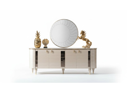Kommode Spiegel Holz Kommoden Garnitur Modern Schrank Konsole Möbel Neu Set 2tlg