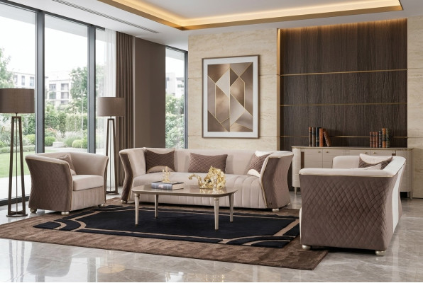 Couchgarnitur Dreisitzer Couchen Sofa Luxus 3+3 Sitz Sofagarnitur Couch Polster