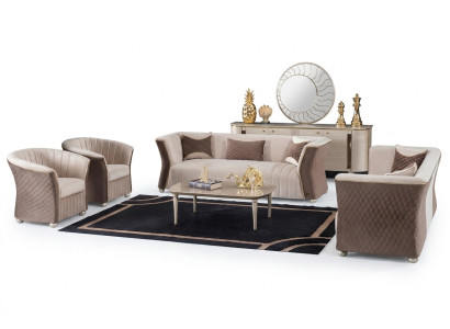 Modern Luxus elegant Sitzgarnitur 3+3+1+1 Sitzer Design Sofas Polstermöbel Sofas