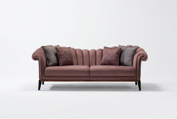 Dreisitzer Luxus 3 Sitzer Couch Polster Sofa Leder Stoff Textil Couchen Neu