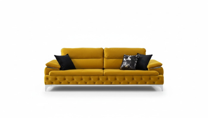 Italienischer Stil Modern Dreisitzer Sofa Wohnlandschaft Textilsofa 3 Sitzer Neu