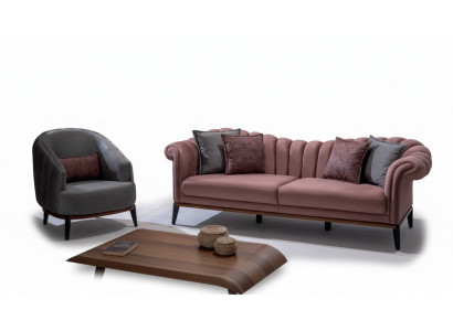 Designer Couchen Sofas Garnitur Sofa 3 Sitzer + 1 Sitzer Sofagarnitur Polster