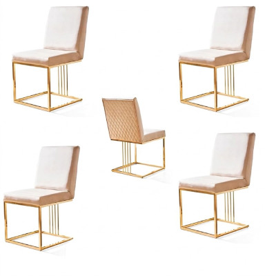 Design Stuhl Set 4x Sessel Textil Stühle Stoff Esszimmer Neu Polster