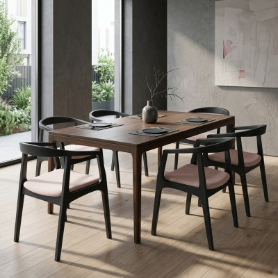 Esszimmer Stuhl Garnitur Sessel Neu Set Polster Design 6 Stühle Gruppe