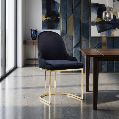 Esszimmer Stühle Holz Luxus Sessel Stuhl Blau Lehnstuhl Wohnzimmer