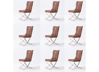 Stuhl 6 Ess Zimmer Club Sessel Holz Lounge Design Möbel Polsterstuhl