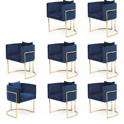 Esszimmer Stuhl Stühle Sitz Modern Massiv Holz Set 8x Luxus Restaurant