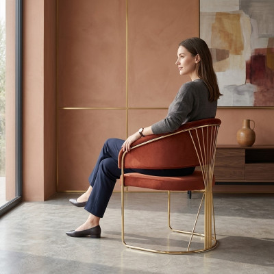 Esszimmer Edelstahl 1x Stuhl Lederstuhl Design Polster Stuhl Sitz Lehn