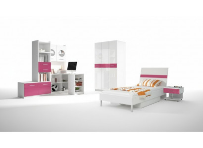 Kinderzimmer Rosa Mädchen Schrank Bett Tisch Holz 5tlg. Schlafzimmer