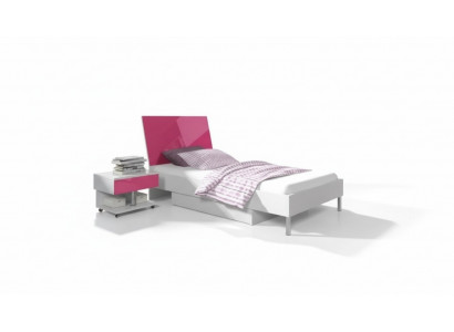 Bett + Nachttisch Kinderzimmer Schlafzimmer Möbel Betten 2tlg Set Rosa
