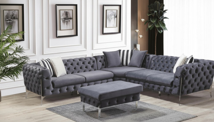 Ecksofa Couch Eckgarnitur Couchen Sofa Chesterfield Wohnlandschaft
