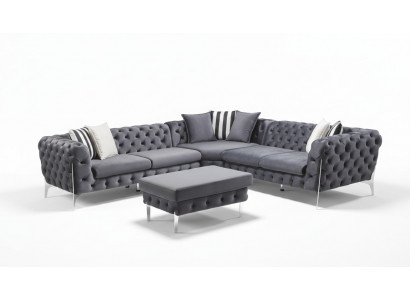 Ecksofa Couch Eckgarnitur Couchen Sofa Chesterfield Wohnlandschaft