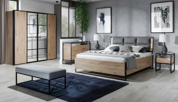 Kleiderschrank Braun Holz Möbel Design Elegantes Schlafzimmer Modern Schrank Neu