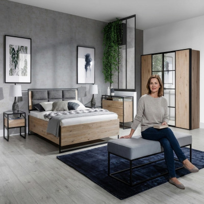 Nachttisch Braun Holz Möbel Design Schlafzimmer Möbel Art déco Neu