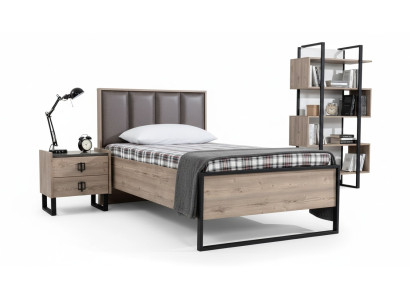 Loft Nachttisch Braun Design Modern Beistelltisch Tisch Schlafzimmer Tische Neu