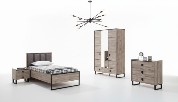 Kinderzimmer Set Kinderbett Nachttisch Kleiderschrank Kommode Schlafzimmer Neu
