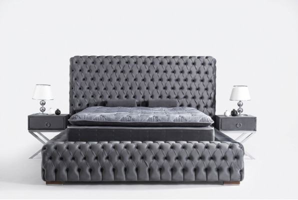 Nachttisch Grau Beistelltisch Tisch Holz Tische Möbel Nachttische Schlafzimmer