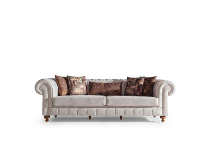 Sofas Stoff Modern Sofa3 Sitz Dreisitzer Couchen Design Couch Polster Beige