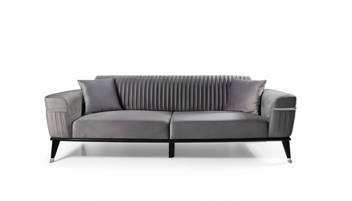 Luxus Wohnzimmer Couch Graue Couchen Sofa Möbel Grau Sofas Textil Einrichtung