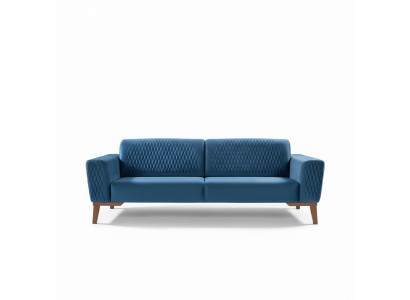 Blaue Dreisitzer Couch Couchen Sofa Elegante Sitzmöbel Sofa Wohnzimmer Neu Samt