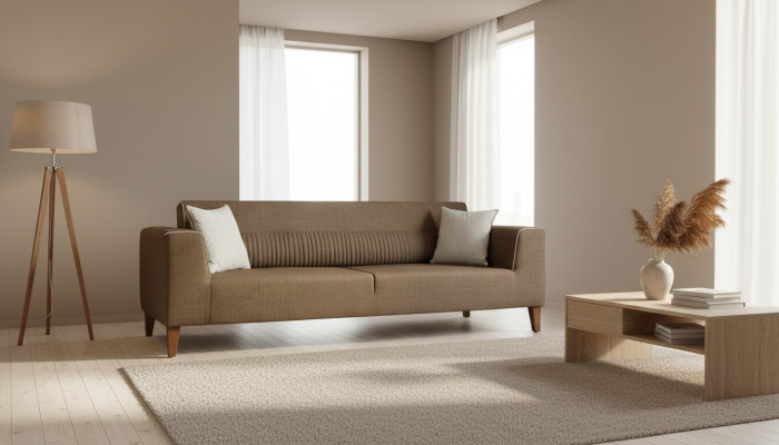 Wohnzimmer Sofa 3 Sitzer Couch Dreisitzer Polster Stoffsofa Textil