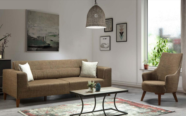 Luxus Moderne Sessel 1 Sitzer Design Wohnzimmer Polster Holz Möbel