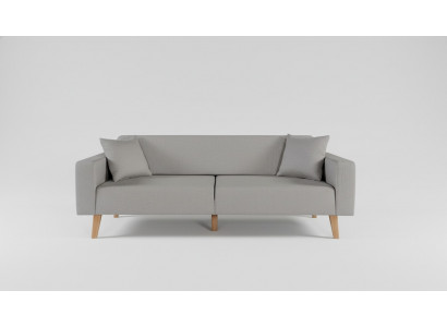 Wohnzimmer Couch Dreisitzer Sofa 3 Sitz Polster Textil Grau Möbel