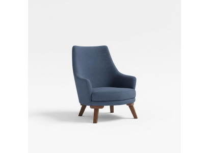 Luxus Polster Textil Lehnstuhl Einsitzer Sessel Polster Möbel blau