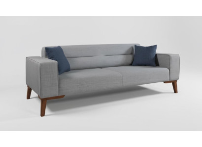 Polster Sitz Couch 3 Sitz Graue Sofa Sofas Couchen Textil Stoff Dreisitzer Stoff