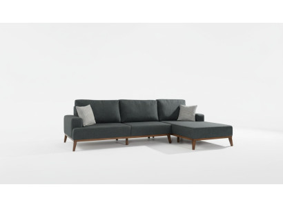 Ecksofa L-Form Garnitur Textil Sitz Wohnzimmer Polstermöbel Ecke Sofa