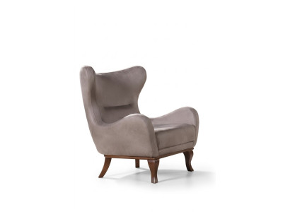 Modern Sessel Einsitzer Designer 1 Sitzer Polster Textil Stoff Beige
