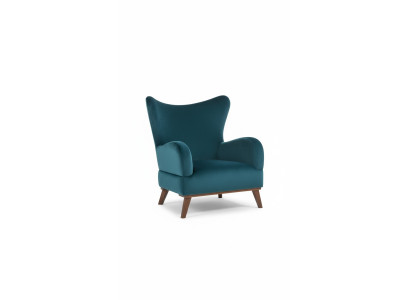 Sessel 1 Sitzer Design Wohnzimmer Polster Holz Moderne Türkis