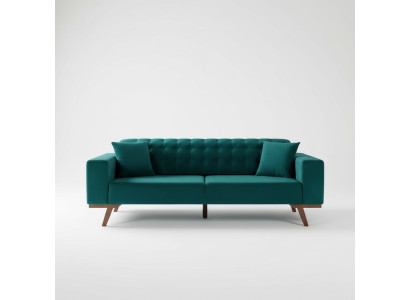 Schwarz Sofa 3 Sitzer Textil Couch Dreisitzer Polster Möbel