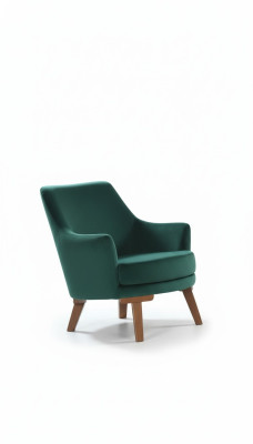 Wohnzimmer Sessel Sitzer 1 Sitz Stoff Polyester Stil Modern Design grüne Farbe