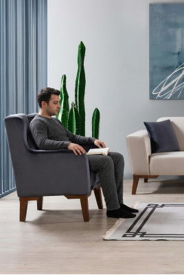 Luxus Sessel 1 Sitzer Designer Sessel Einsitzer Textil Polster Möbel