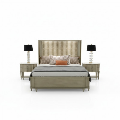 Bett Polster Design Luxus Doppel Betten Schlafzimmer Holz Crocco Stil Design Neu